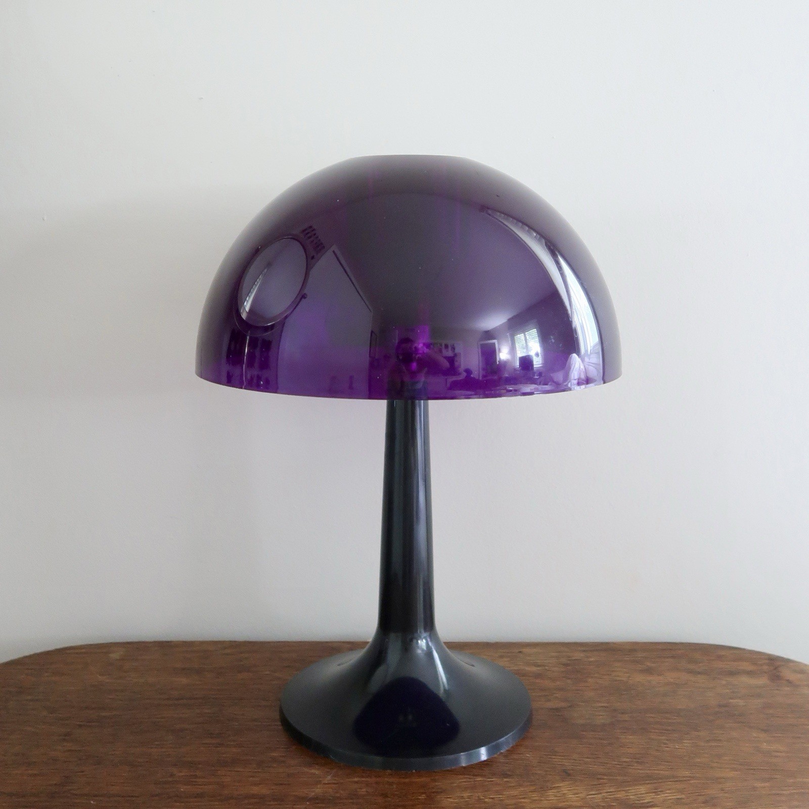 Vintage 1970s Gilbert Softlite Purple Mushroom Lamp Space Age MCM 16”