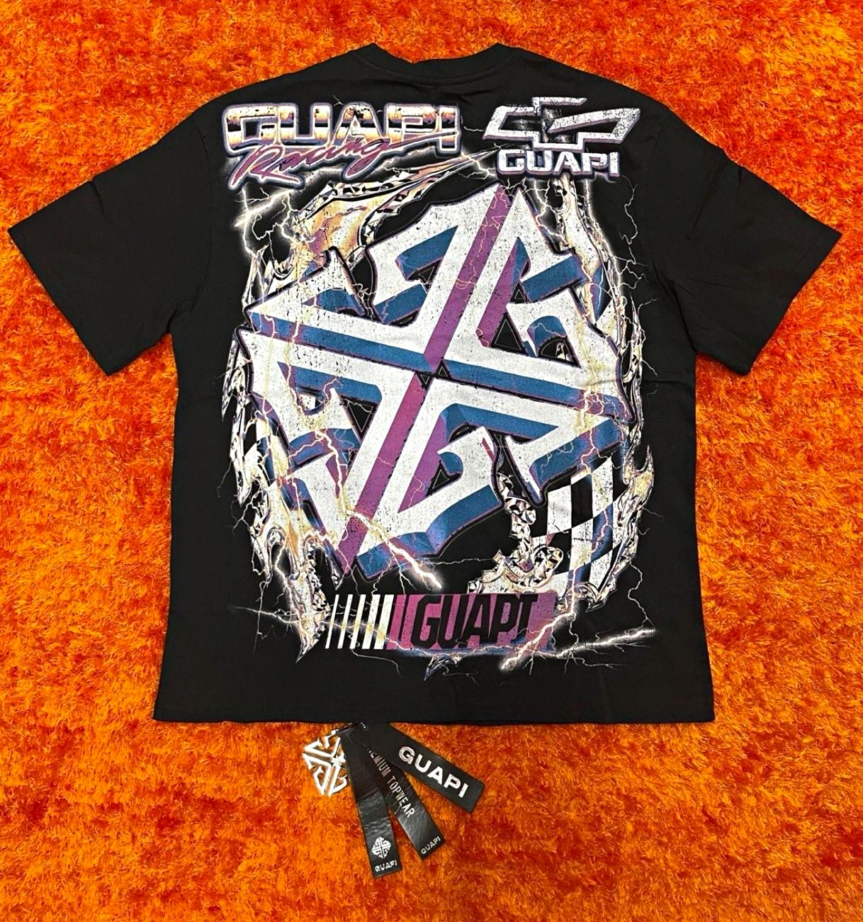 GUAPI* New Mens Black T-shirt Size L