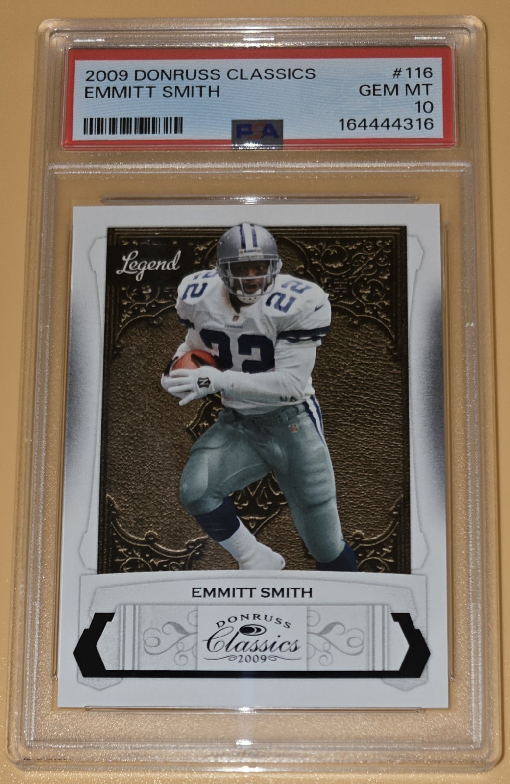 Emmitt Smith #d PSA 10 Low Pop 2009 Donruss Classics NFL Legend Dallas Cowboys 