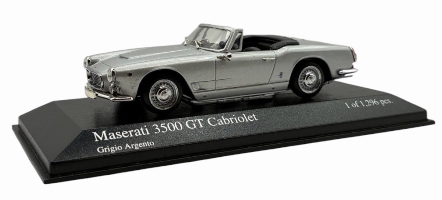 Minichamps 1/43 Maserati 3500 GT Cabriolet 1961 Silver 400123232