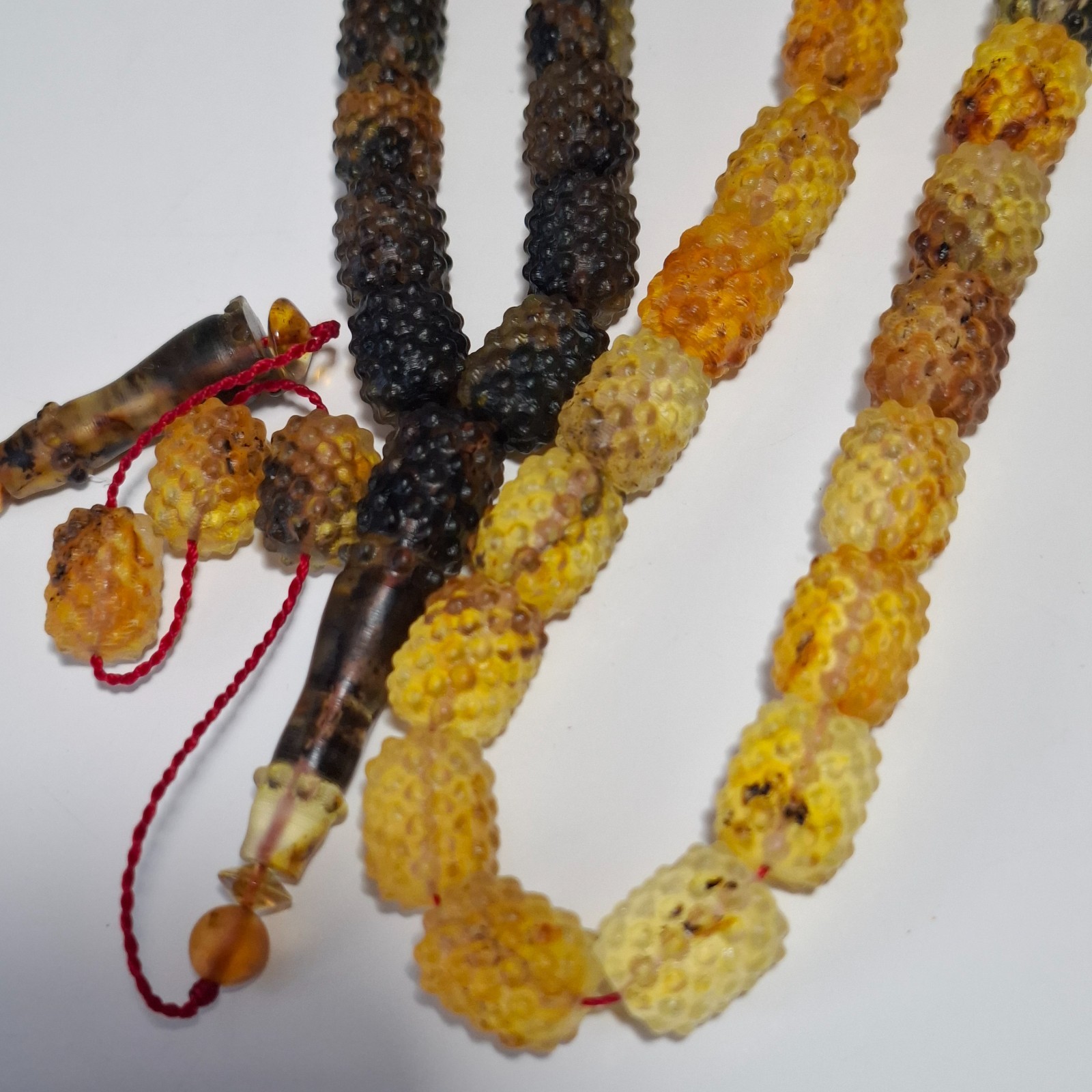📿Amber Prayer Beads Amber Rosary 45 carvings amber beads 62g📿