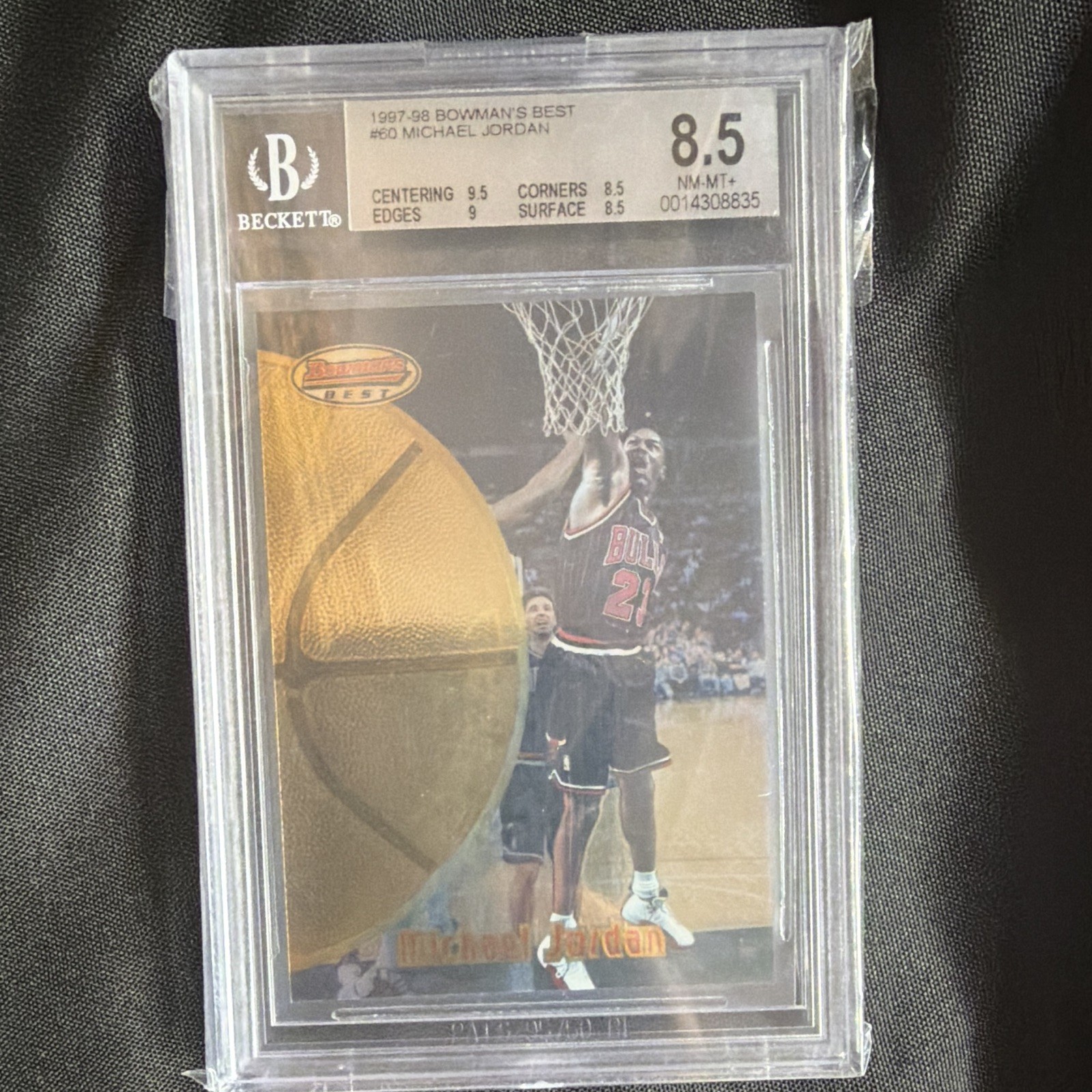 Bowman 1997-98 Bowman\'s Best Michael Jordan #60 BGS 8.5 Chicago Bulls Bowman 1997-98 Bowman\'s Best Michael Jordan #60 BGS 8.5 Chicago Bulls