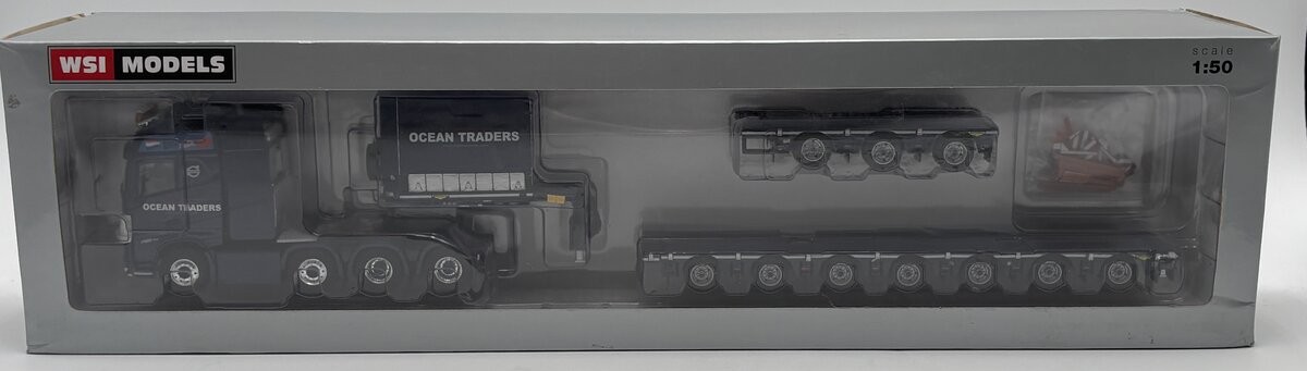 WSI 02-2165 1:50 Volvo FH4 GLOB XL 8x4 w/Low Loader 7-Axle - Ocean Traders