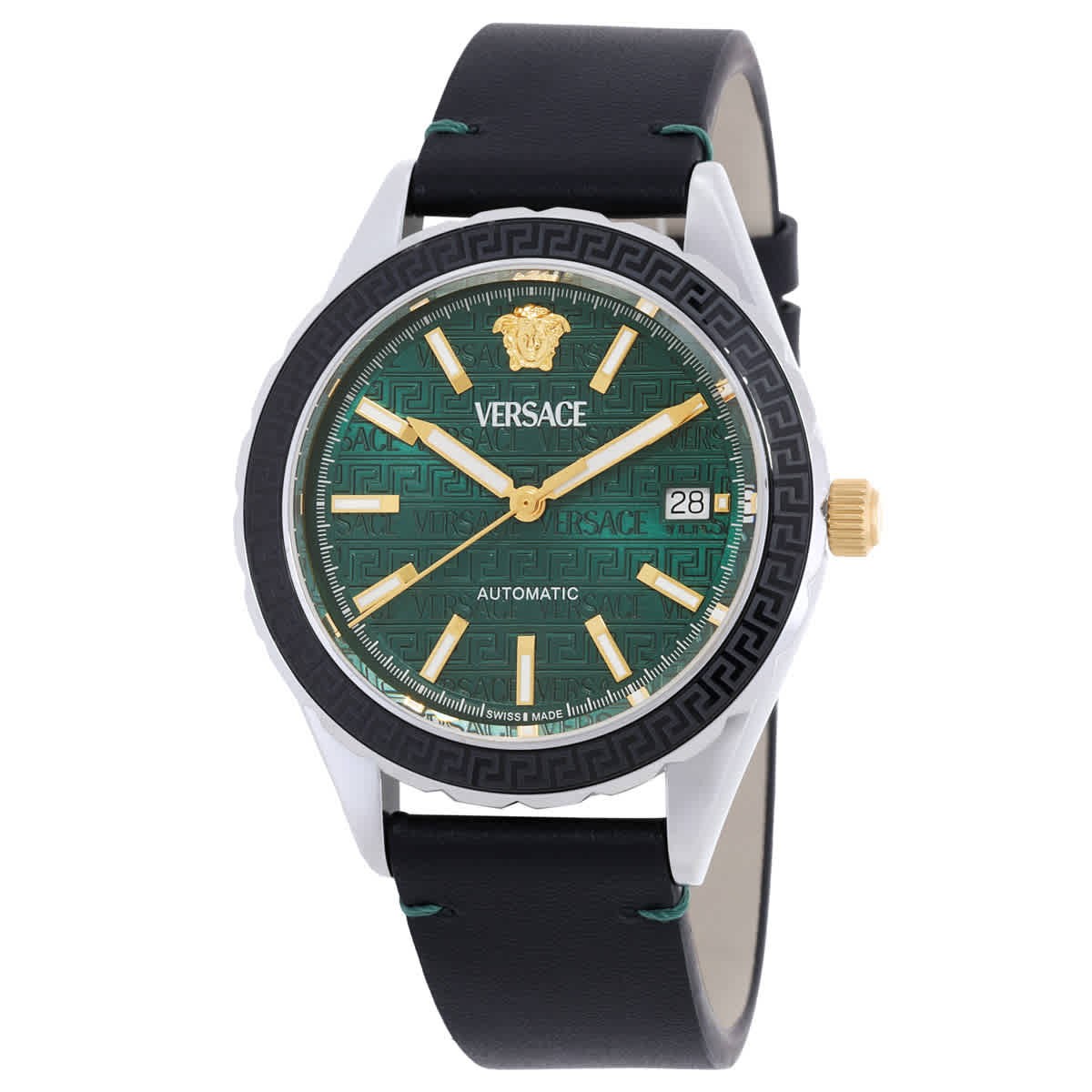 Versace Hellenyium Automatic Green Dial Men's Watch VEQCA0124