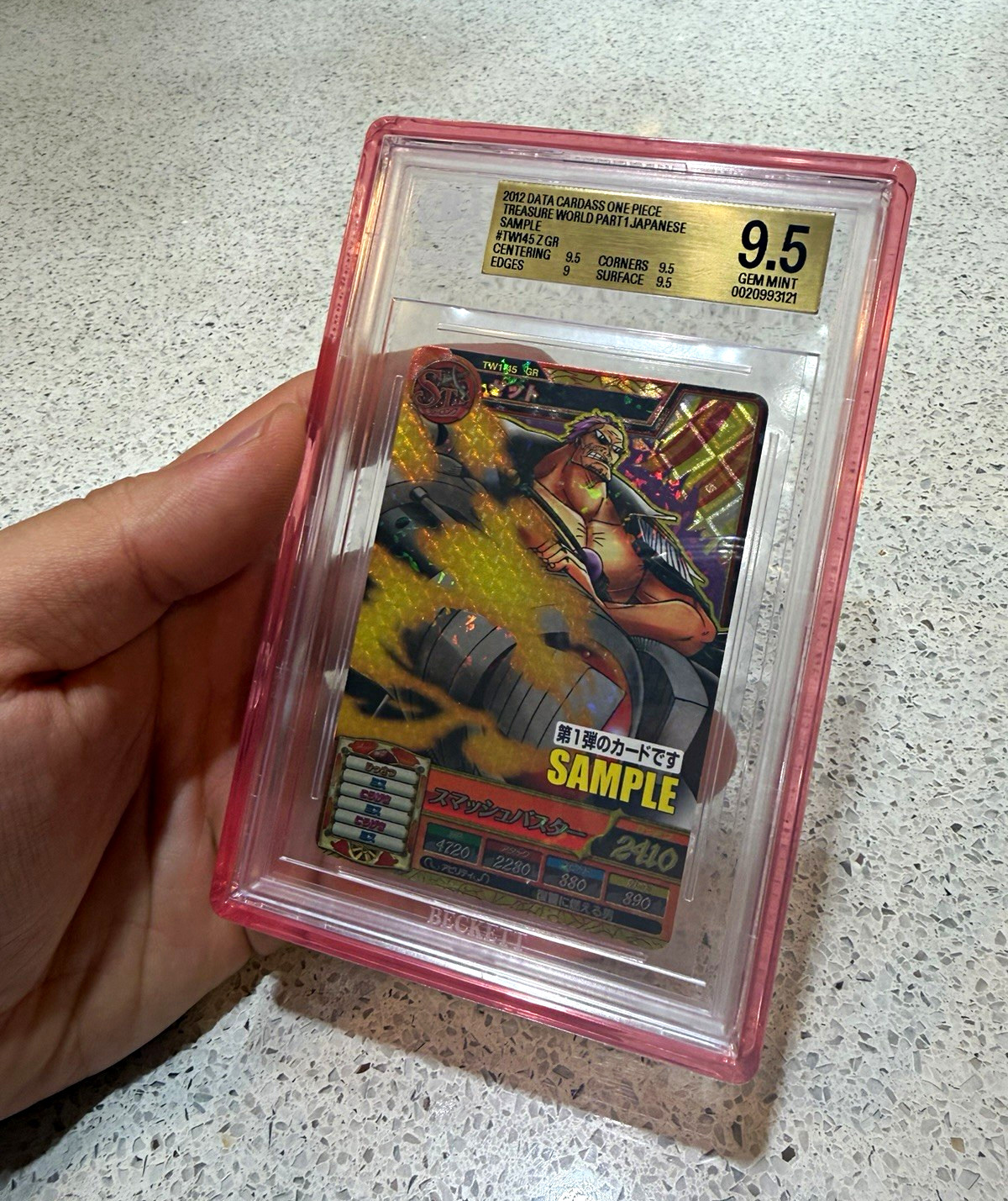 2012 Bandai Carddass One Piece Treasure World TW1-15S GR Z Sample JP BGS 9.5 2012 Bandai Carddass One Piece Treasure World TW1-15S GR Z Sample JP BGS 9.5