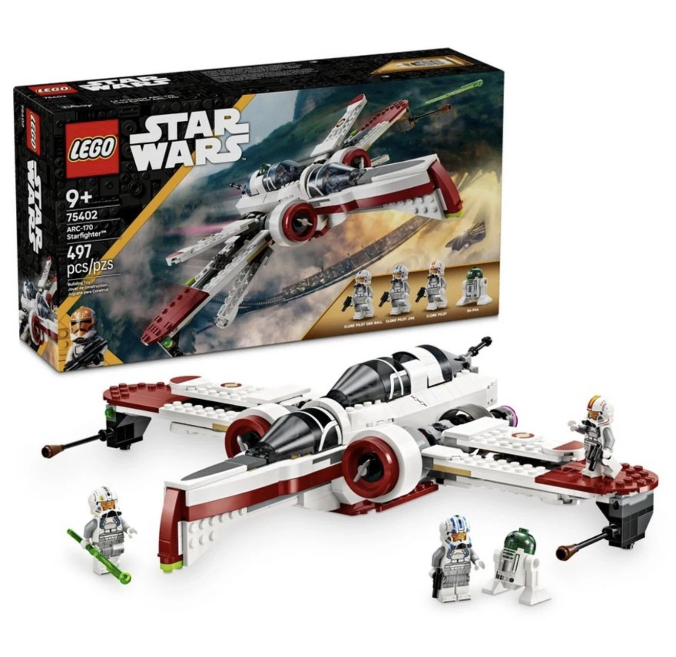 LEGO Star Wars ARC-170 Starfighter Toy 75402 Revenge of the Sith Spaceship New