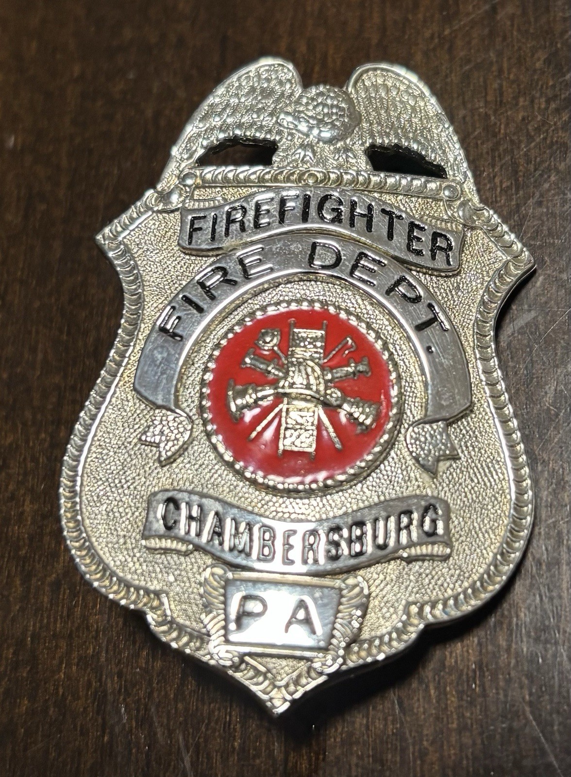 Vintage Firefighter Chambersburg PA Fire Department Badge Smith Warren Vintage Firefighter Chambersburg PA Fire Department Badge Smith Warren