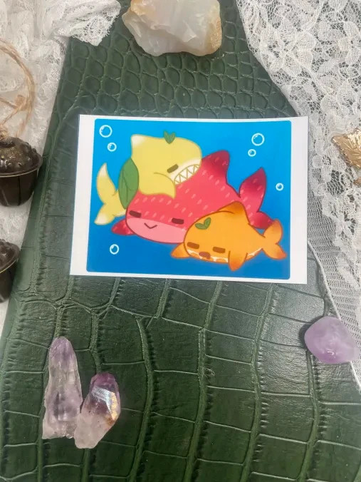 ACEO Edition | Mini Digital Art Print | Sleepy Fruit Sharks ACEO Edition | Mini Digital Art Print | Sleepy Fruit Sharks