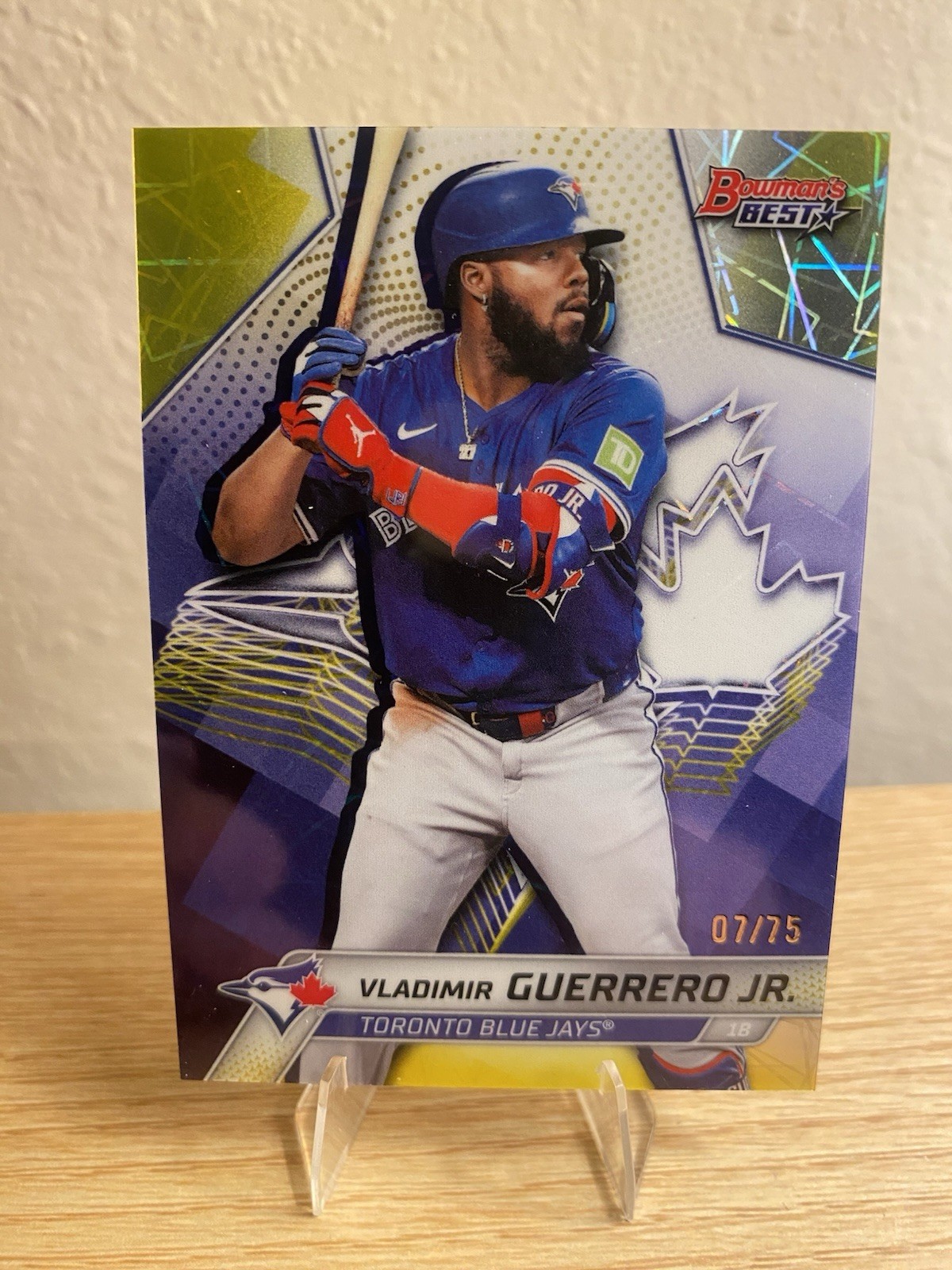 2025 Bowman\'s Best - Vladimir Guerrero Jr. #22 Yellow Lazer Refractor /75 2025 Bowman\'s Best - Vladimir Guerrero Jr. #22 Yellow Lazer Refractor /75