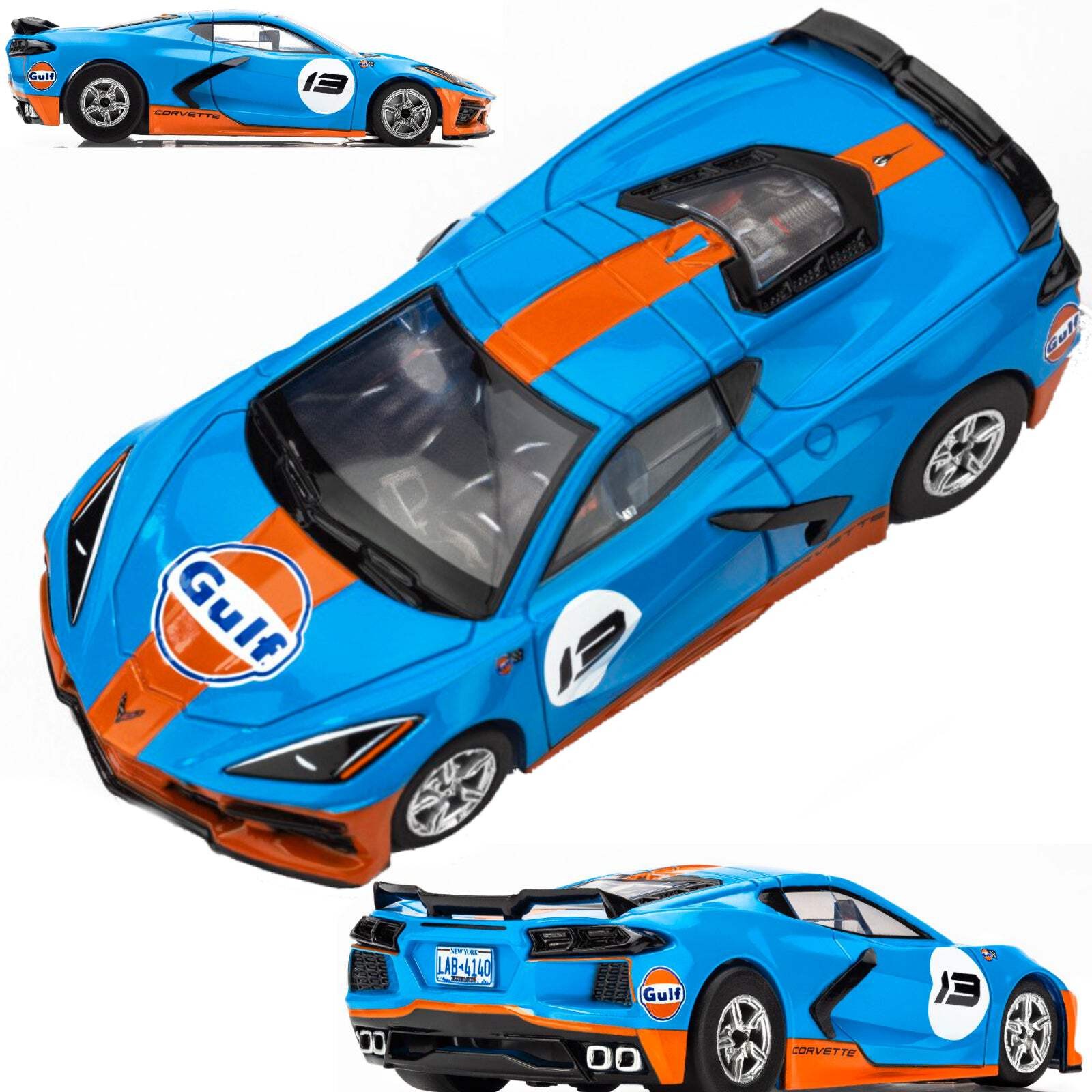 AFX 2022 Corvette C8 Gulf HO Slot Car Mega G+ AFX22108 for Auto World