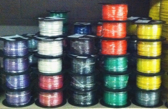 500 FT TFFN/TEWN WIRE. 18AWG STRANDED BC  600 VOLT. MADE IN USA.  3 COLORS AVAIL