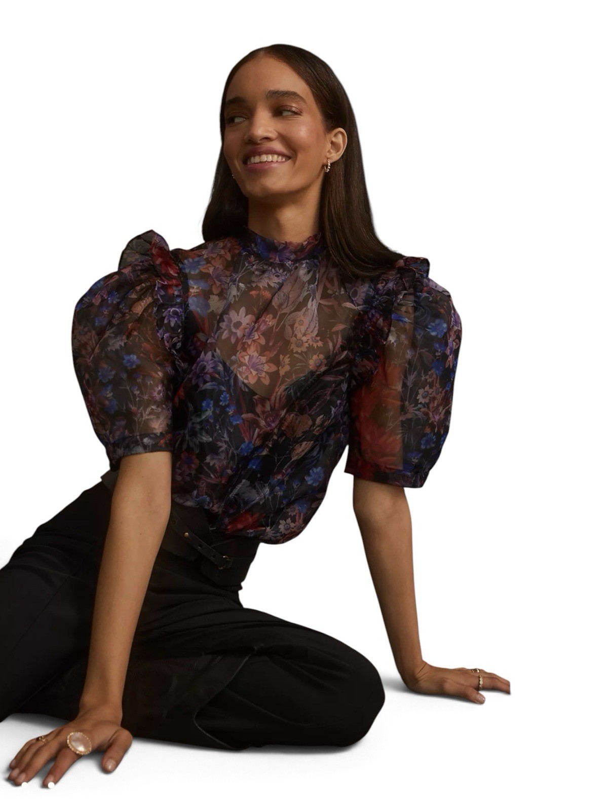 Maeve By Anthropologie Puff-Sleeved Organza Blouse Size M Maeve By Anthropologie Puff-Sleeved Organza Blouse Size M