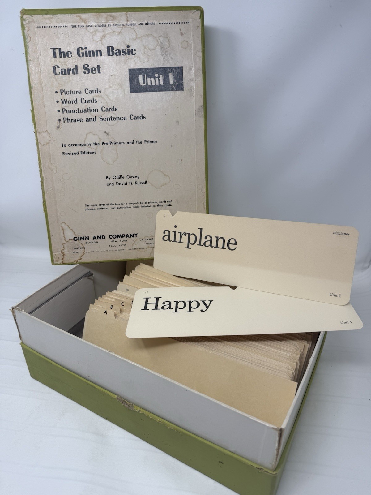 Vintage 1957 Ginn Basic Card Set Unit 1 - Flash Cards Readers Primers Vintage 1957 Ginn Basic Card Set Unit 1 - Flash Cards Readers Primers
