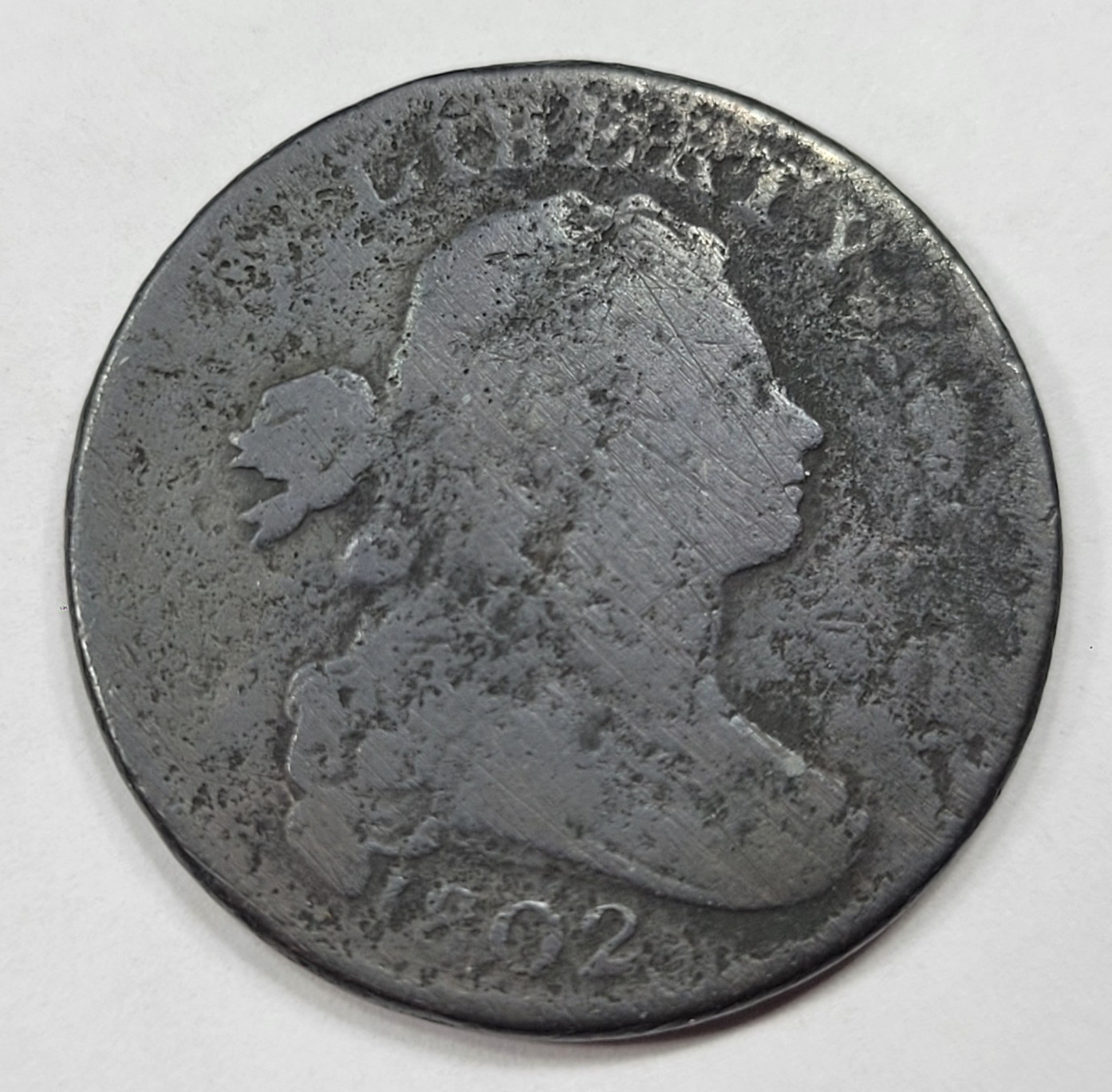 1802 1C Draped Bust Large Cent Circulated Early US Copper Type Coin *W82