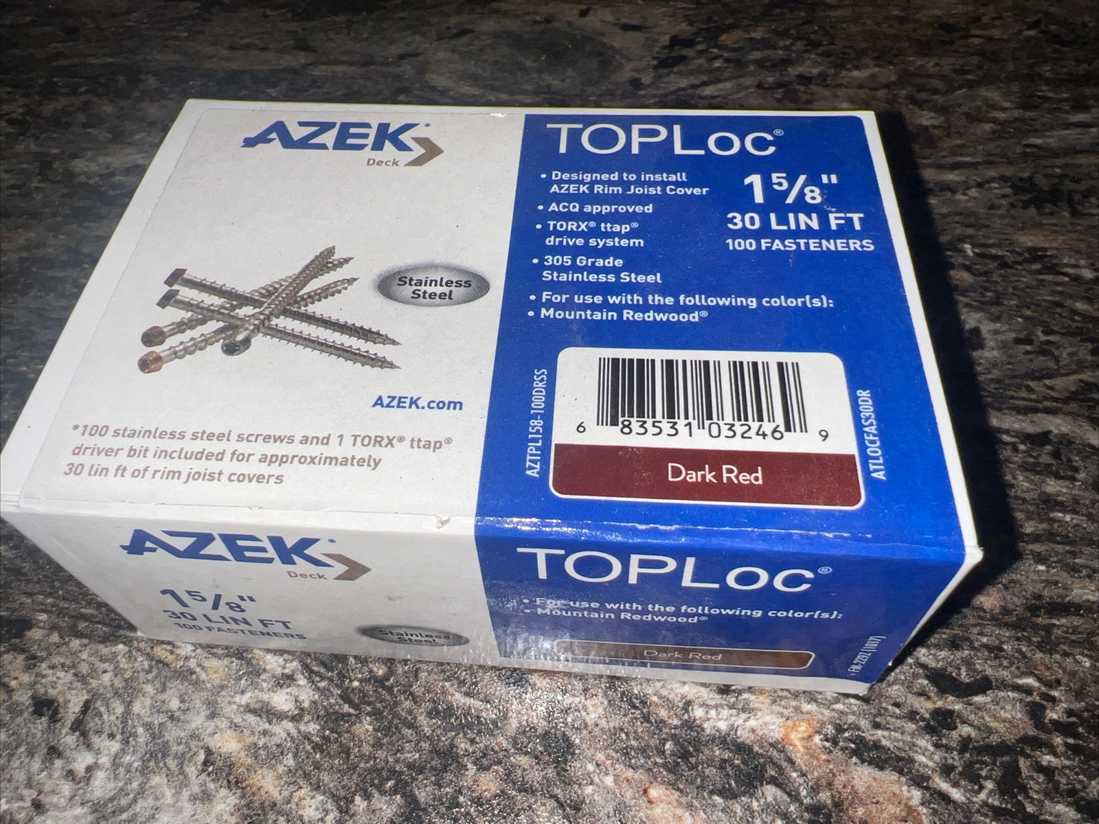100x AZEK Compsite Deck Screws TOPLoc TimberTech 1-5/8 100x AZEK Compsite Deck Screws TOPLoc TimberTech 1-5/8