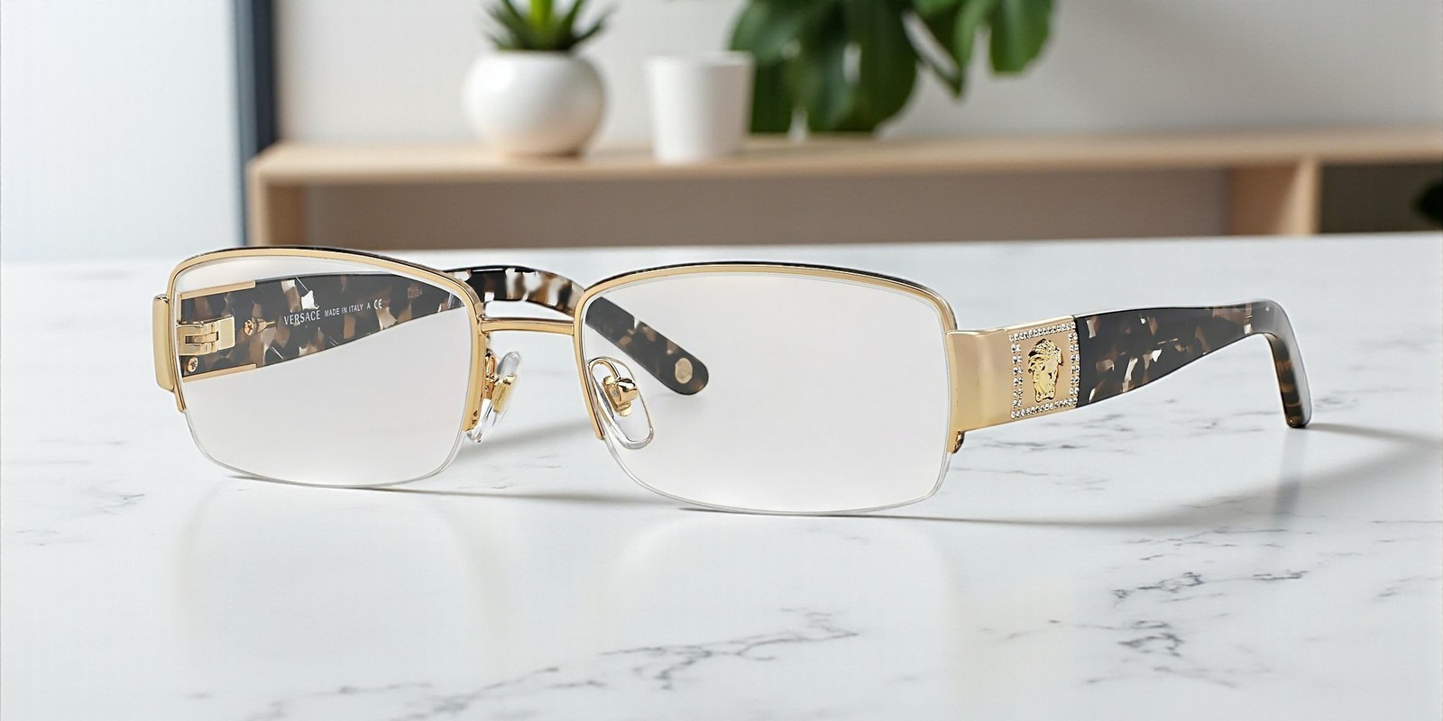 VERSACE VE1175B 1002 Gold Demo Lens 53 mm Women's Eyeglasses