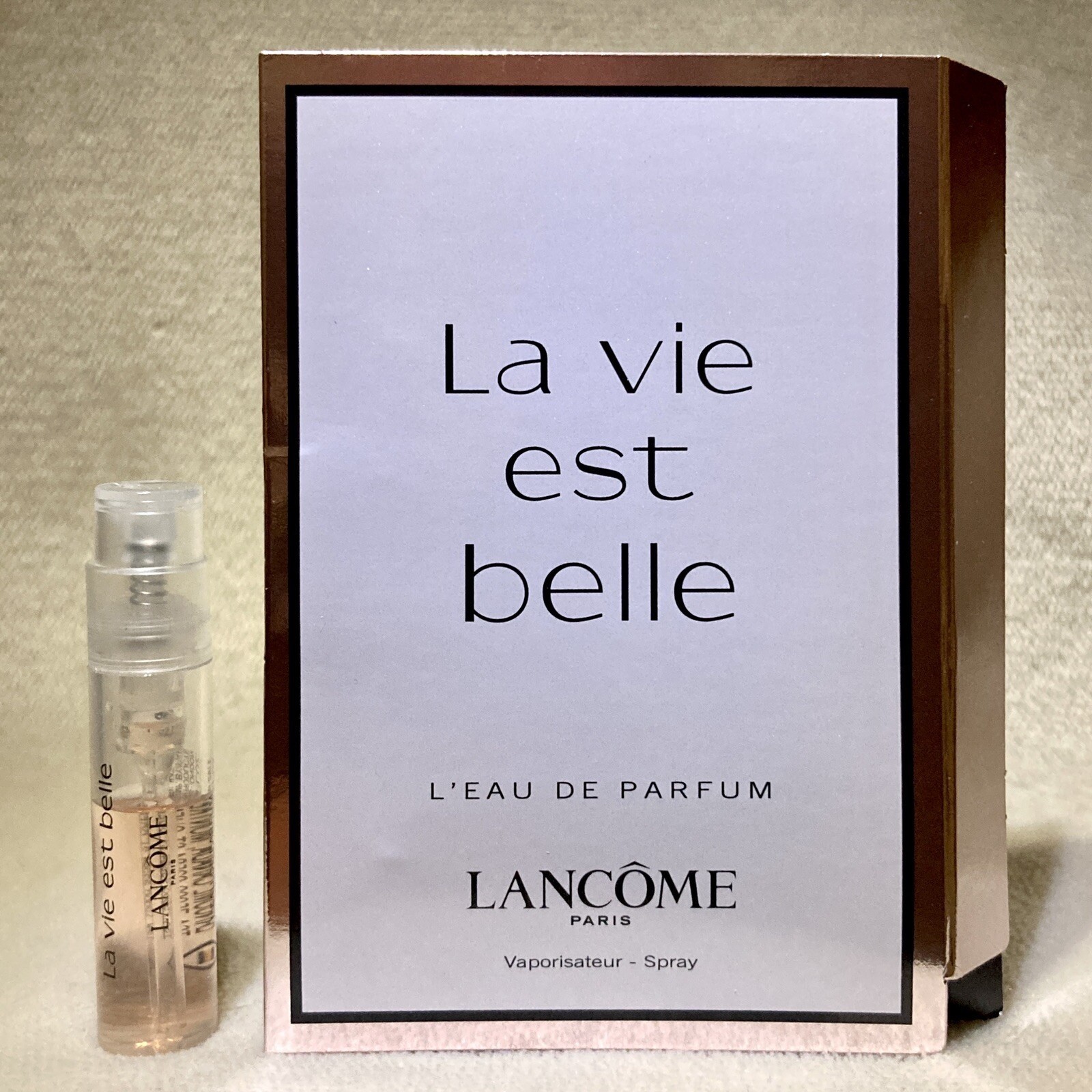 Lancome La Vie Est Belle L’eau de Parfum Sample Spray .04oz, 1.2ml New in Card