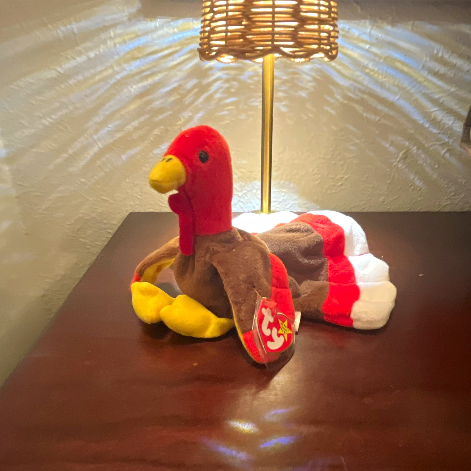 Rare Ty Beanie Babies Gobbles Turkey Plush Beanbag DOB 11-27-96 1996 Vintage