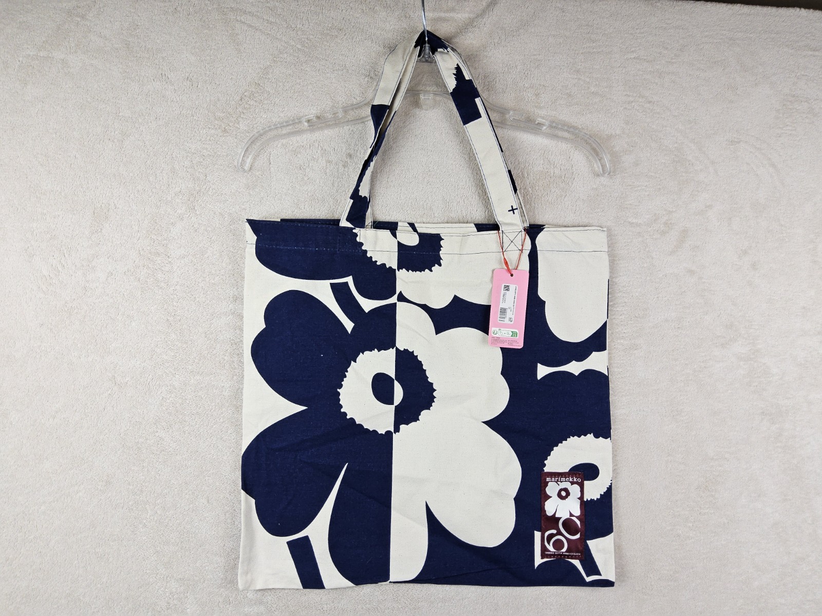 Marimekko Unikko 60th Anniversary Limited Tote Bag Blue Marimekko Unikko 60th Anniversary Limited Tote Bag Blue