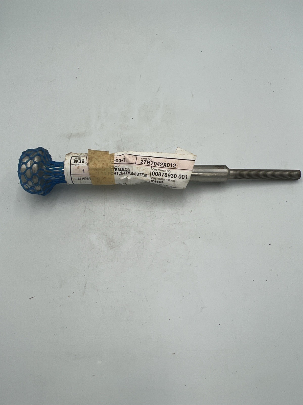 Fisher Controls 27B7042X012 316 Stainless Control Valve Stem Assembly NOS