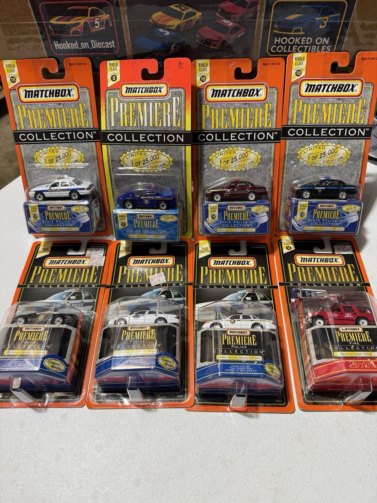 Matchbox Premiere Collection POLICE & FIRE 1/64 Diecast ASSORTED SERIES LOT OF 8
