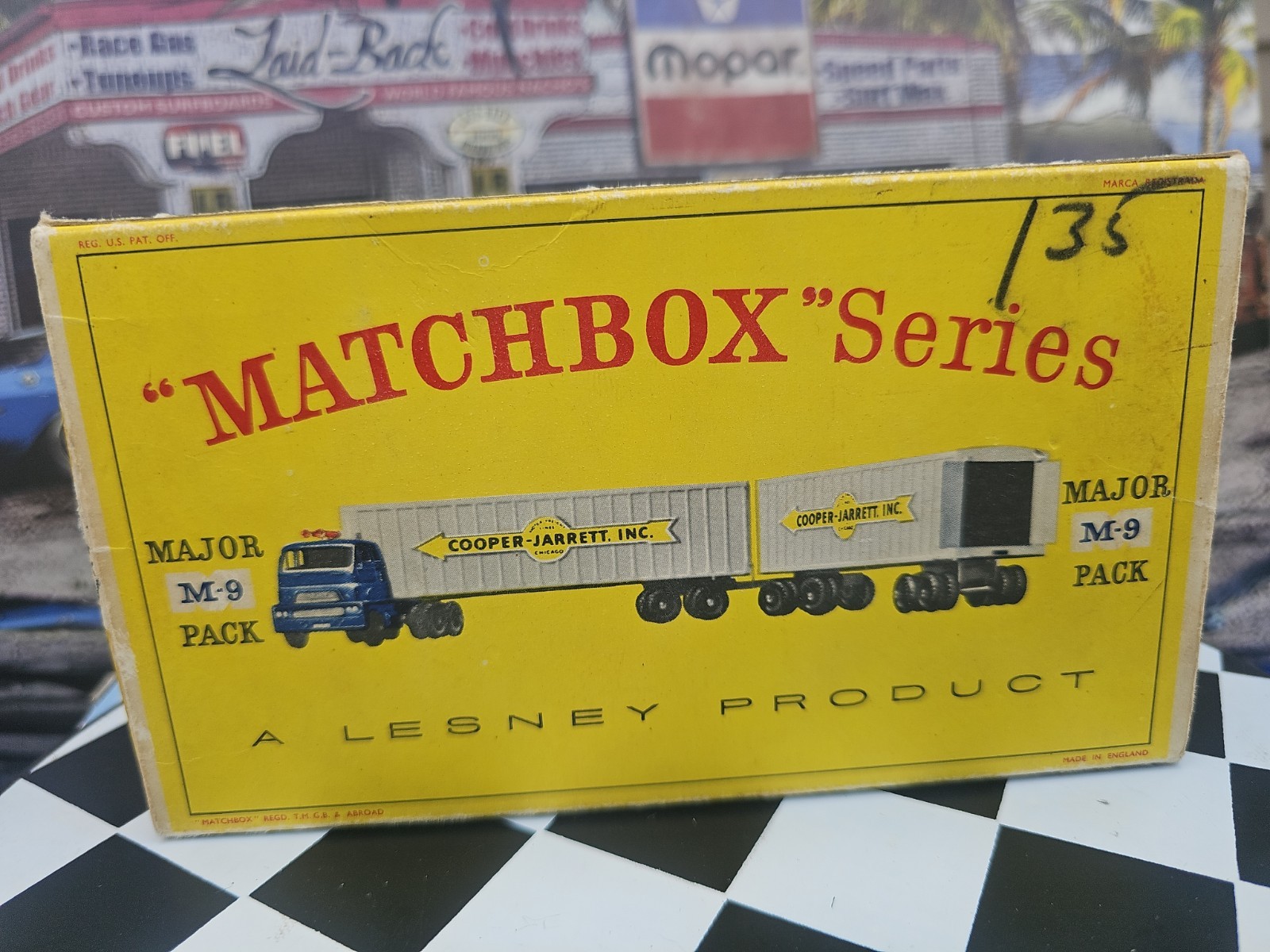 VINTAGE 1962 Matchbox Lesney M-9 COOPER JARRETDouble Freighter Major Pack RARE VINTAGE 1962 Matchbox Lesney M-9 COOPER JARRETDouble Freighter Major Pack RARE
