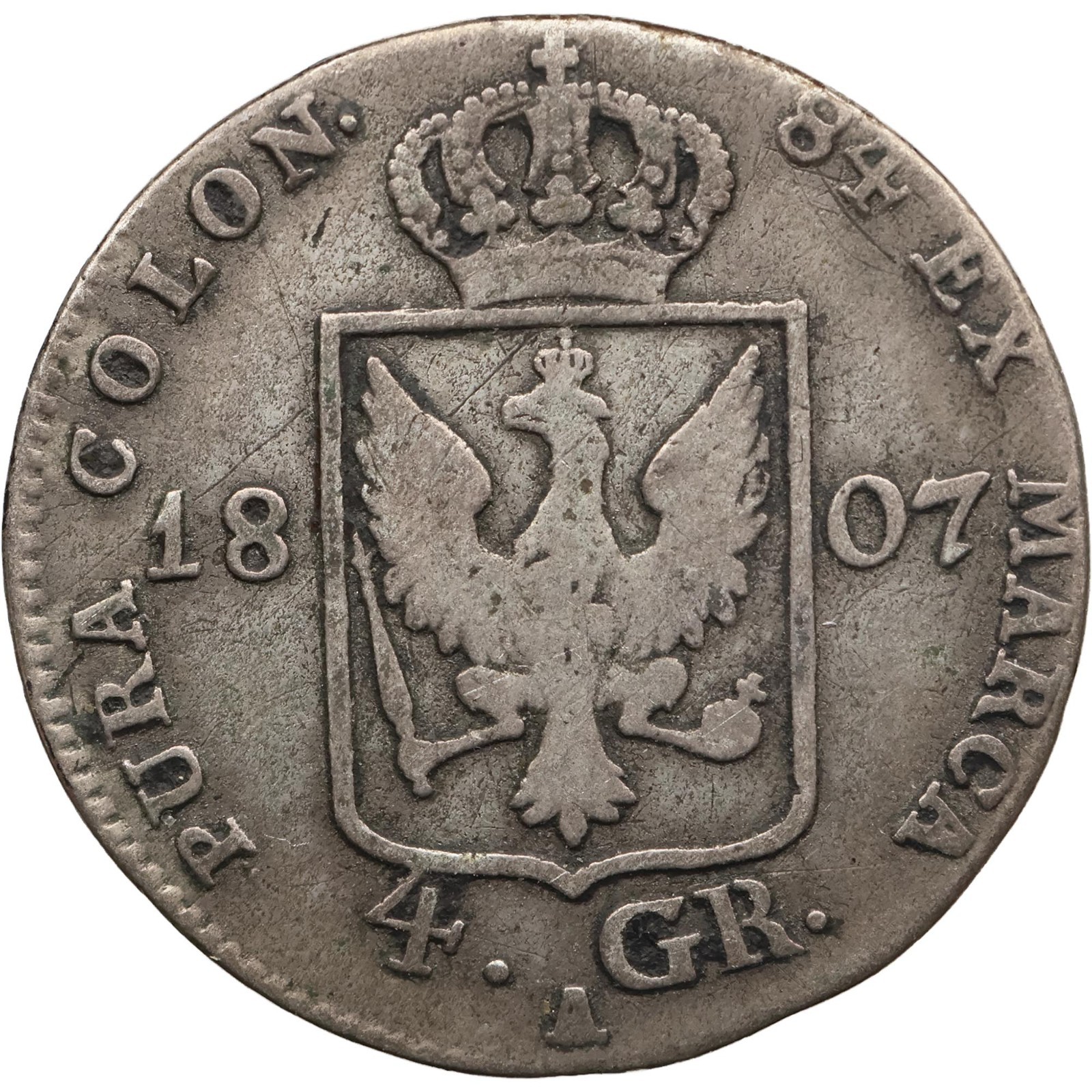 1807 A 4 Groschen Prussia Frederick William III Coin Berlin Mint (MO4226-) 1807 A 4 Groschen Prussia Frederick William III Coin Berlin Mint (MO4226-)