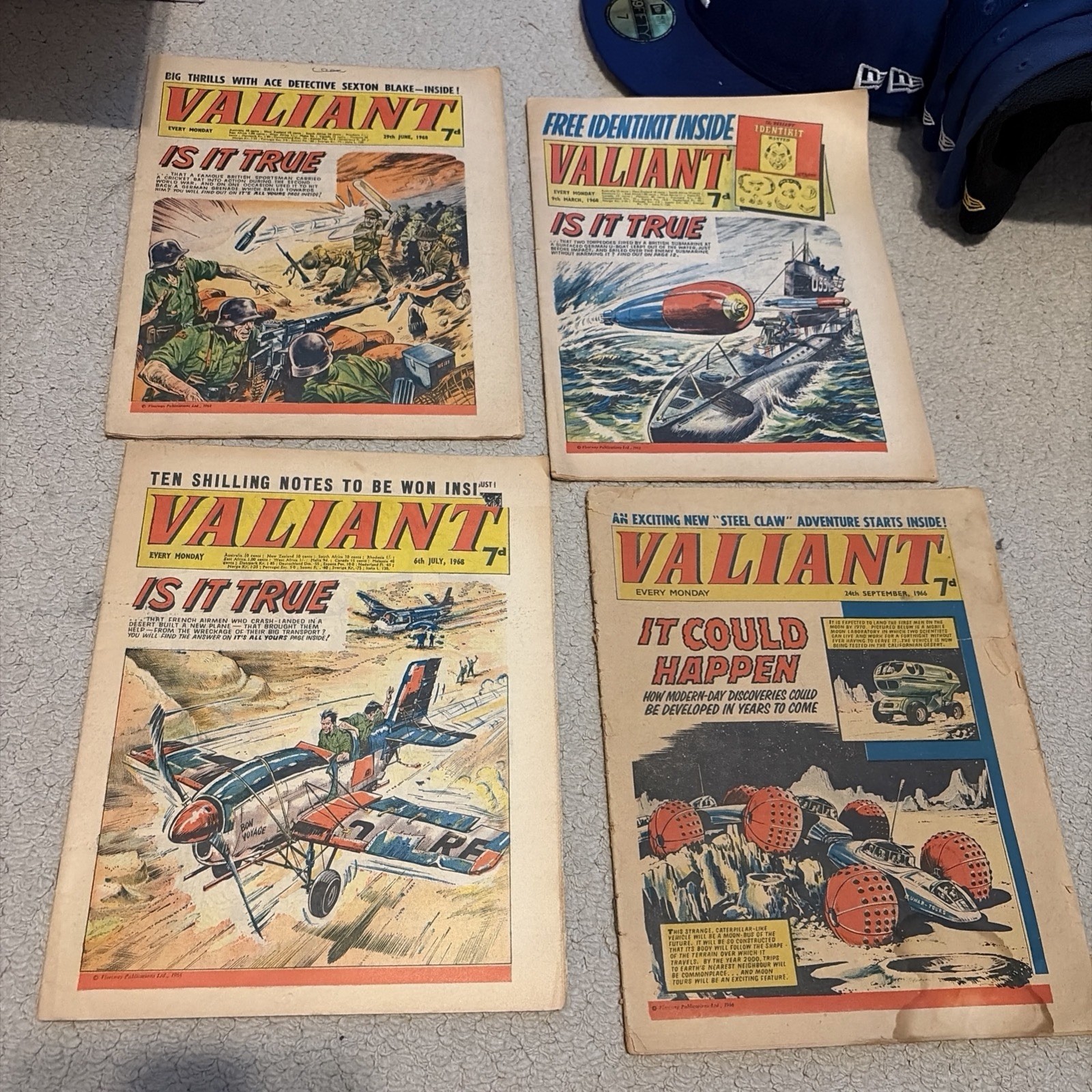 Vintage VALIANT Comics 1966-68 4 Issues Vintage VALIANT Comics 1966-68 4 Issues
