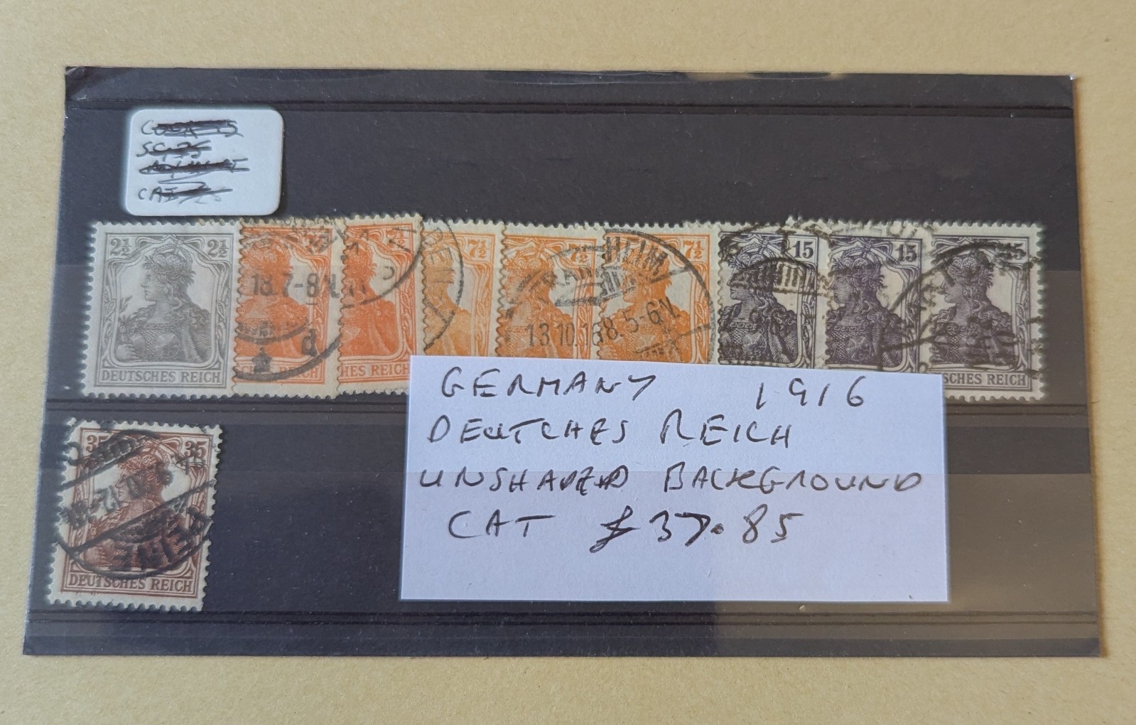 Germany 1916 German Empire Deutsches Reich Unshaded Background Cat £37.85 Germany 1916 German Empire Deutsches Reich Unshaded Background Cat £37.85
