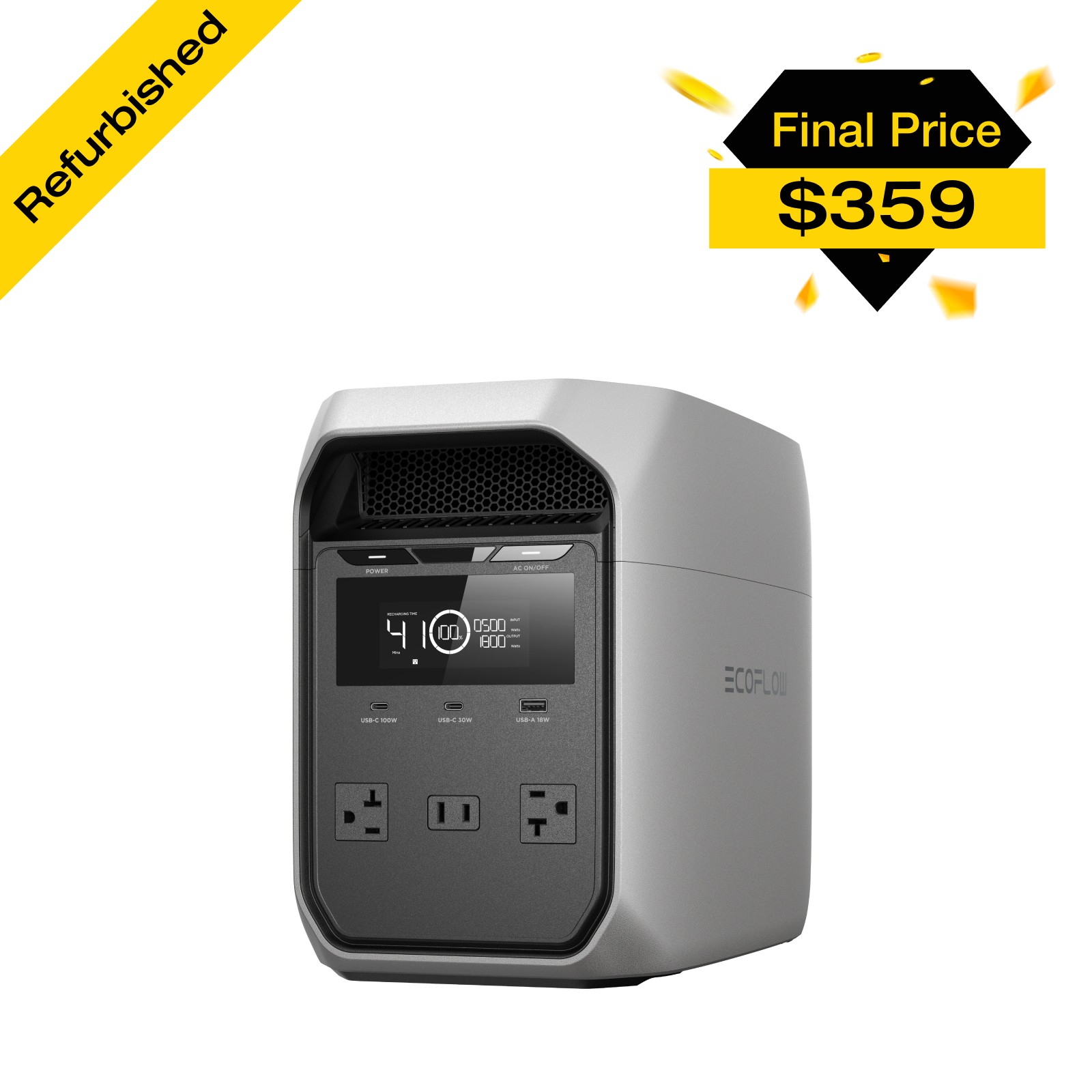 EcoFlow 1024Wh 1800W DELTA 3 Classic LiFePO4 PPortable Power Station for Backup EcoFlow 1024Wh 1800W DELTA 3 Classic LiFePO4 PPortable Power Station for Backup