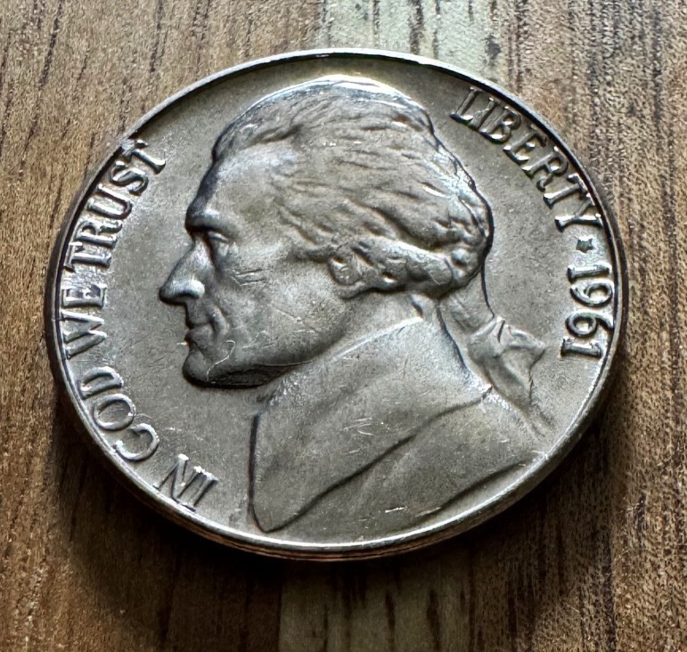 1961  P  UNCIRCULATED  JEFFERSON NICKEL