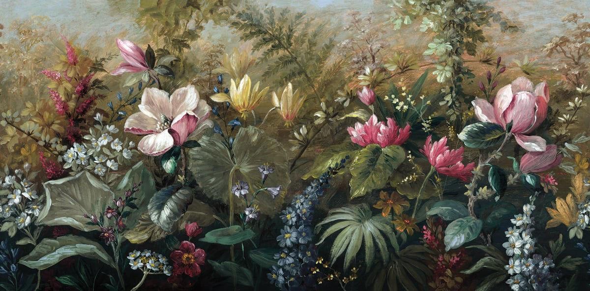 Wallpaper Charleston Paradise Large Tropical Floral 9 Panel Mural Wallpaper Charleston Paradise Large Tropical Floral 9 Panel Mural