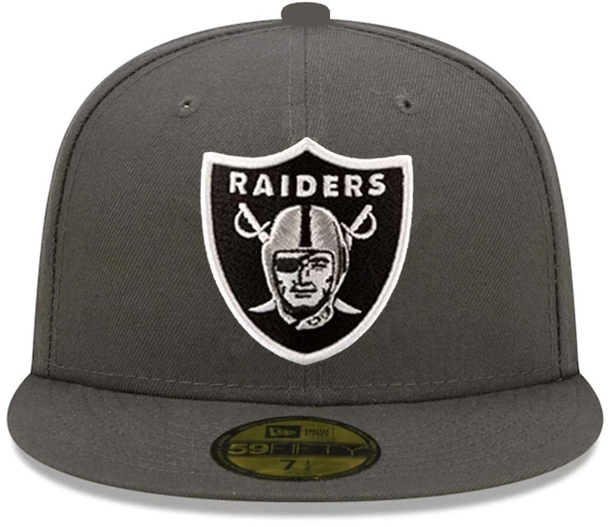 NEW Rare Authentic NWT New Era NFL Raiders Graphite 59Fifty Fitted Hat Cap NEW Rare Authentic NWT New Era NFL Raiders Graphite 59Fifty Fitted Hat Cap