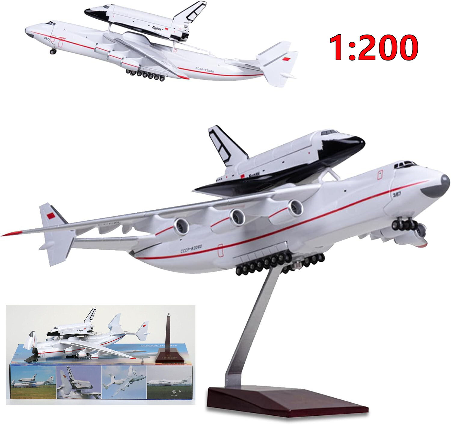 1/200 42cm Antonov An-225 CCCP Aircraft Strategic Transport Resin Plane Model US
