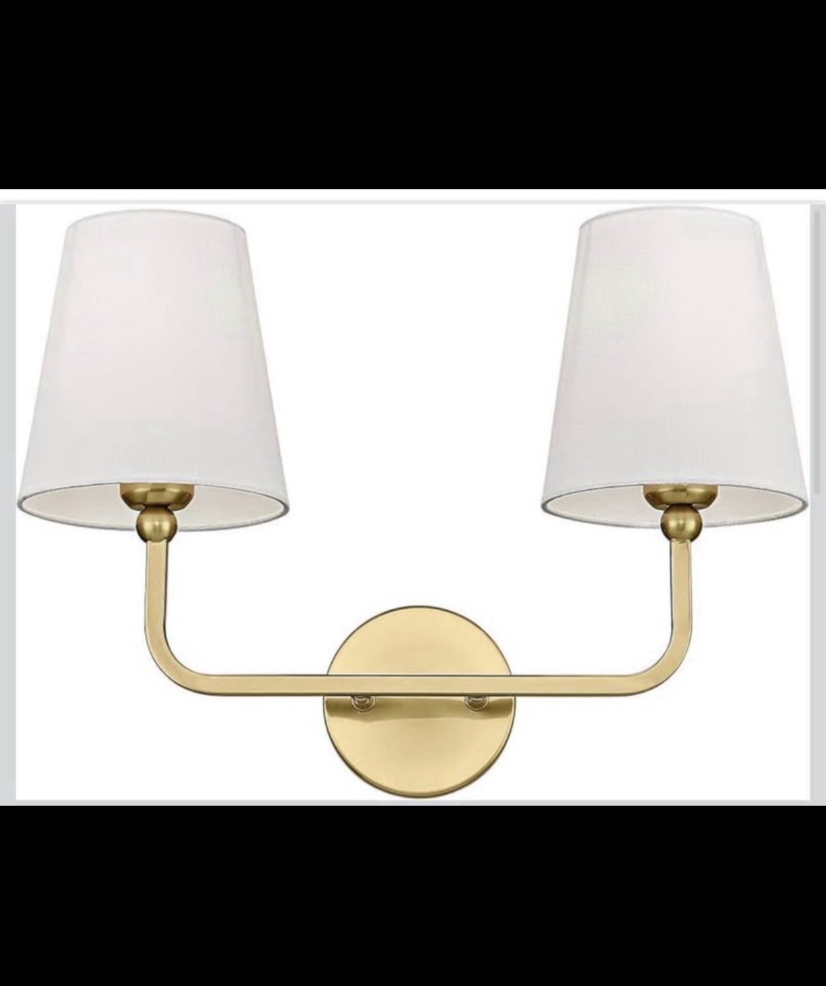 Metwet Modern Brushed Gold Double Wall Sconce Metal Shade Milk White E26 18.5\ Metwet Modern Brushed Gold Double Wall Sconce Metal Shade Milk White E26 18.5\