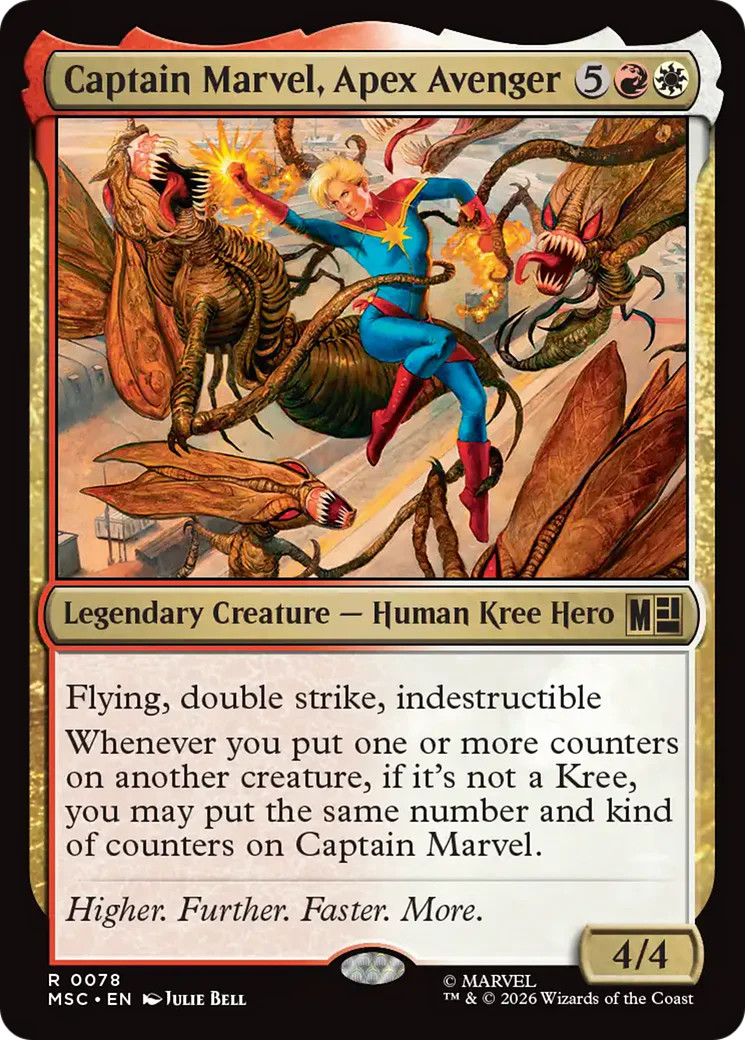 MTG Captain Marvel, Apex Avenger [Marvel Super Heroes Commander] Near Mint Magic