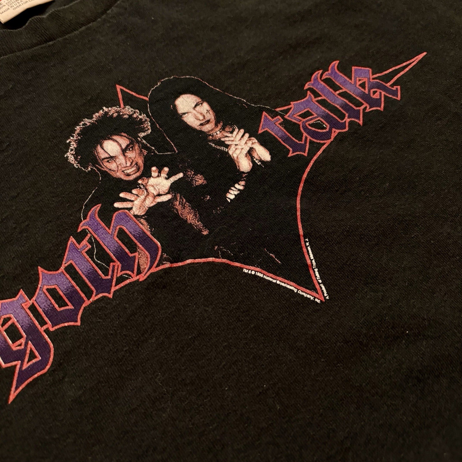 Vintage 1996 Goth Talk SNL Graphic T-Shirt Anvil Made in USA Large Vintage 1996 Goth Talk SNL Graphic T-Shirt Anvil Made in USA Large