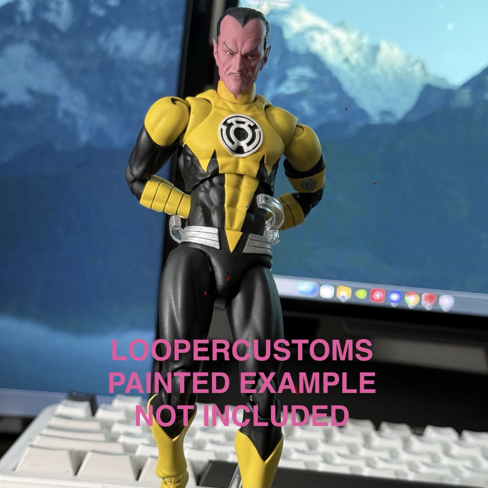 Sinestro Mafex CT custom Unpainted 1/12 kit Loopercustoms 3d Parts Only