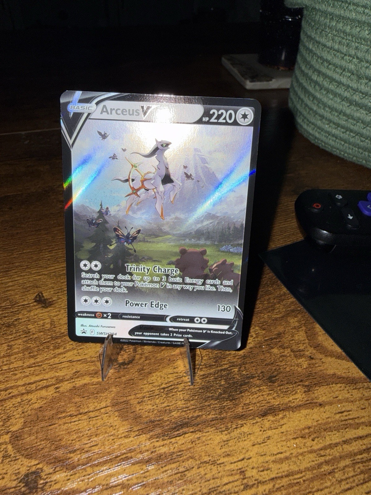 Arceus V SWSH204 Full Art Black Star Promo Pokemon Card NM