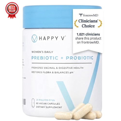 Happy V Dr Formulated Vaginal Probiotic Women pH Balance Urinary Gut Health