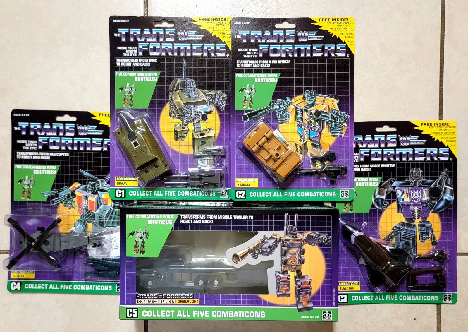 TRANSFORMERS G1 CARDED COMBATICONS US SELLER MOSC RARE SET BRUTICUS ONSLAUGHT TRANSFORMERS G1 CARDED COMBATICONS US SELLER MOSC RARE SET BRUTICUS ONSLAUGHT