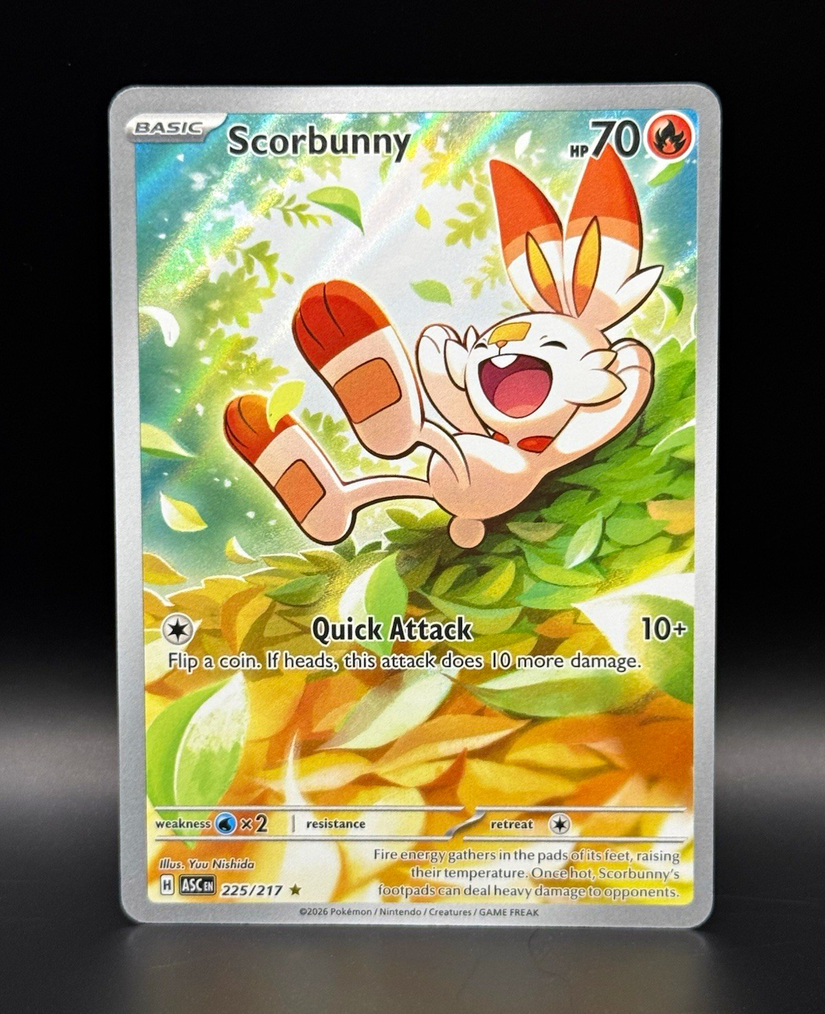 Scorbunny 225/217 Ascended Heroes Illustration Rare English Pokemon Card Scorbunny 225/217 Ascended Heroes Illustration Rare English Pokemon Card