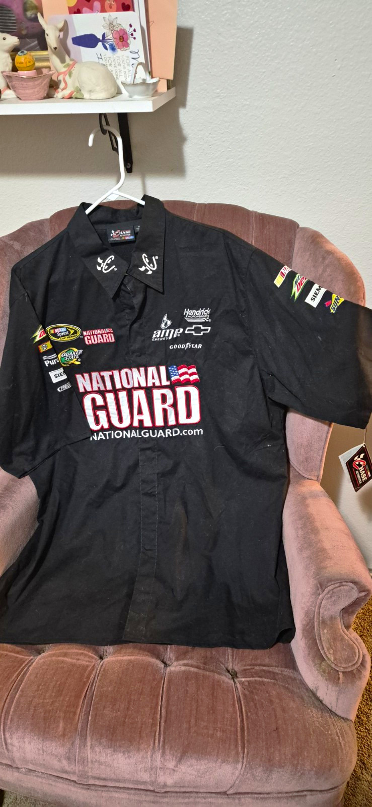 Chase Authentics Dale Earnhardt Jr Hendrick Motorsports NASCAR Shirt XL Black Chase Authentics Dale Earnhardt Jr Hendrick Motorsports NASCAR Shirt XL Black