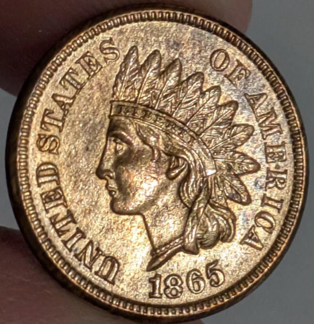 1865 Indian Head Small Cent Business Strike Philadelphia BU Unc. PQ T415111 1865 Indian Head Small Cent Business Strike Philadelphia BU Unc. PQ T415111