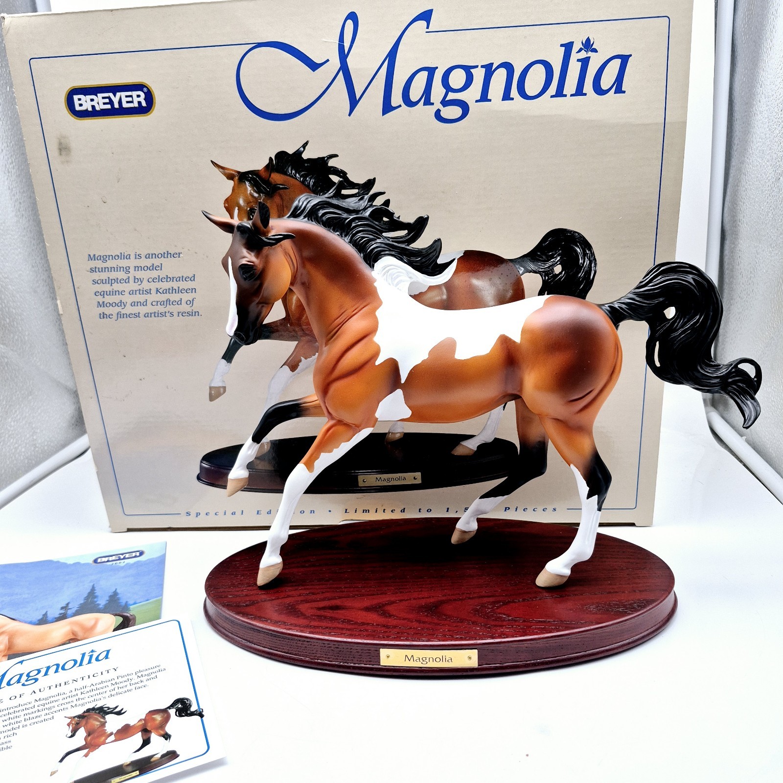 Breyer Magnolia Arabian Pinto JCPenney LE /1500 410602 in Box with Base COA 