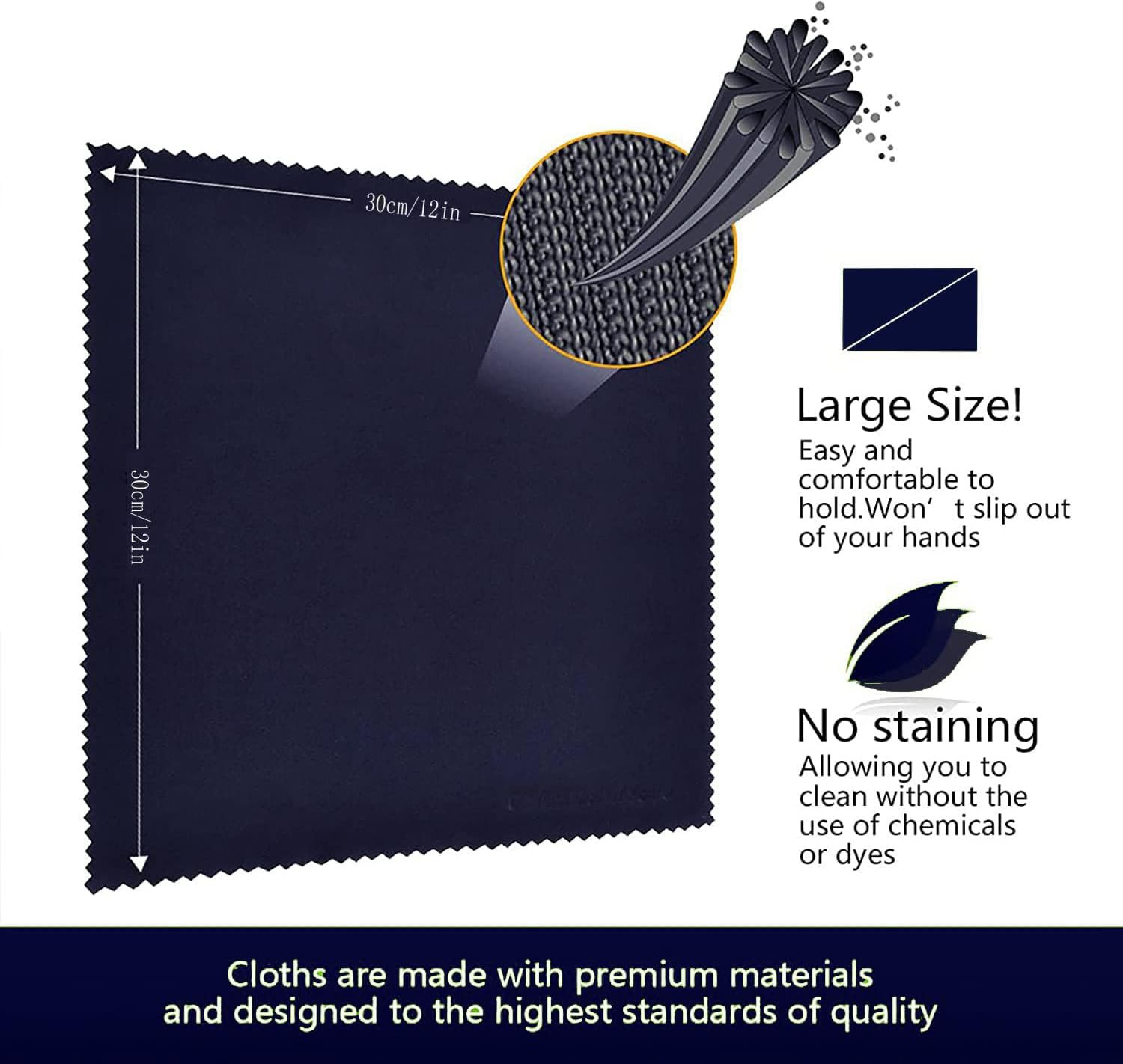 Extra Large Microfiber Cleaning Cloths(12\