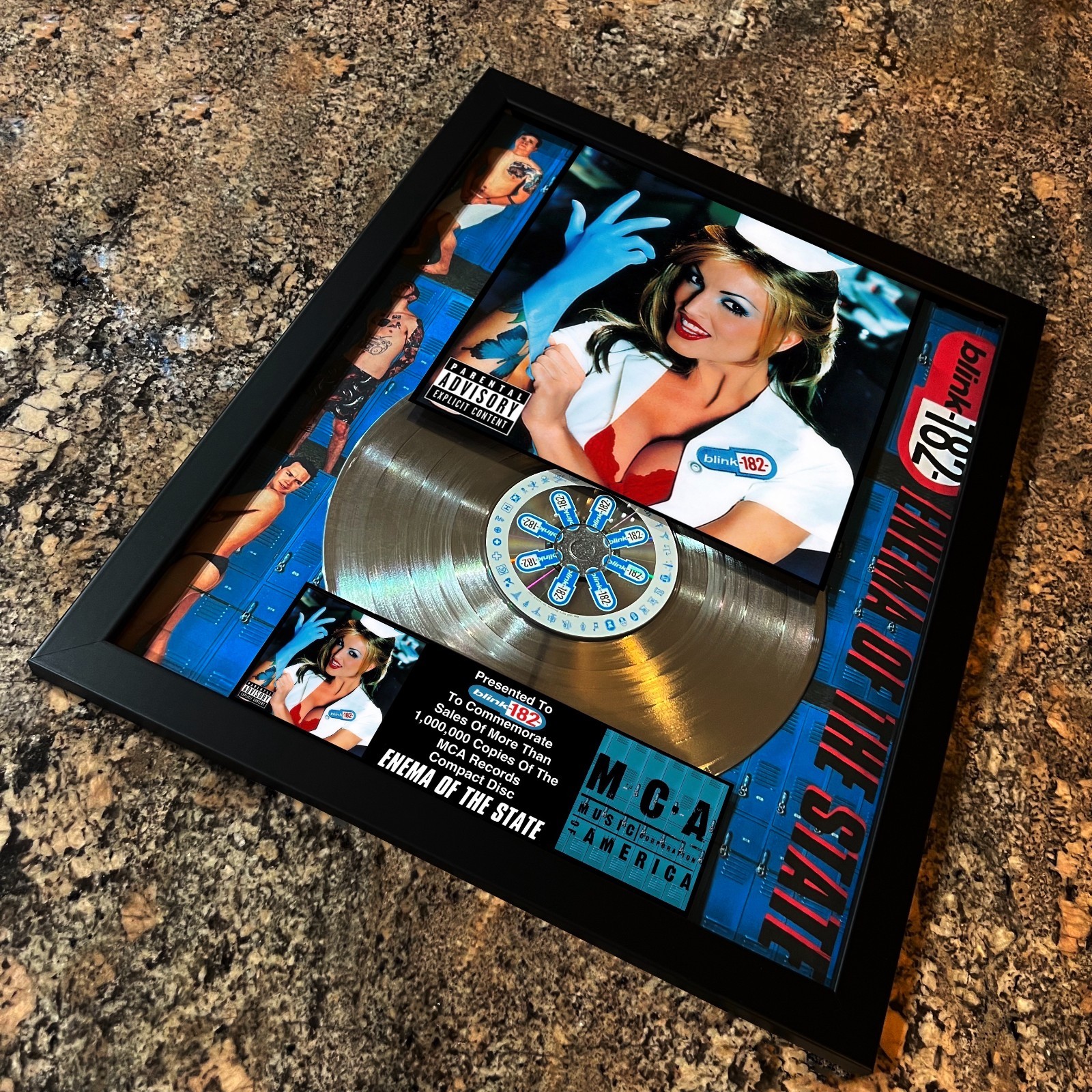 BLINK 182 ( Enema Of The State ) Platinum Music Award Vinyl LP Record CD