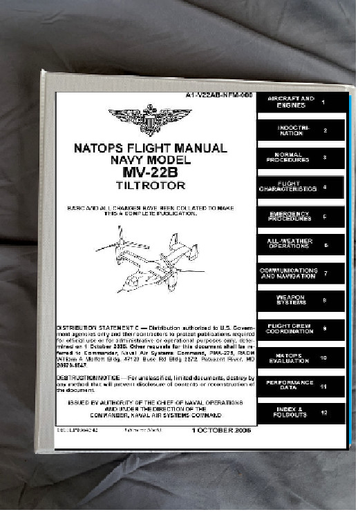 Boeing V22 Osprey aircraft Operating flight manual manual printed & binder Boeing V22 Osprey aircraft Operating flight manual manual printed & binder