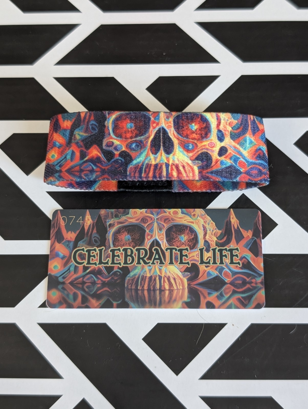 Zox Strap #745 Celebrate Life ~ NEW ~ Medium ~ Wristband ~ Collector\'s Card