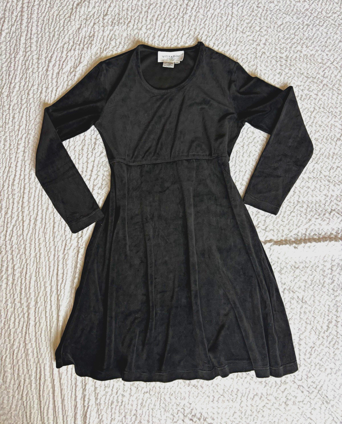 Whimsygoth Babydoll Vintage 90s Black Velvet Dress Dark Feminine by Vittadini Whimsygoth Babydoll Vintage 90s Black Velvet Dress Dark Feminine by Vittadini